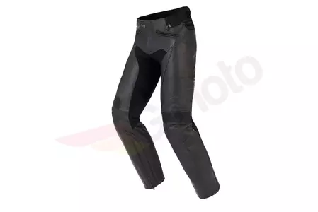 Spidi RR Naked pantalones de moto de cuero negro 48-1