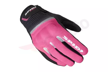 Spidi Flash CE Dames motorhandschoenen zwart/roze S-1
