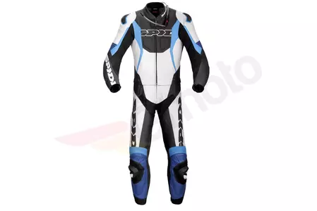 Spidi Sport Warrior Touring, costum de motociclist din două piese din piele, negru, alb și albastru 52 - Y15102952