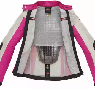 Jachetă de motocicletă din material textil pentru femei Spidi Solar Net Lady roz cenușiu M-3