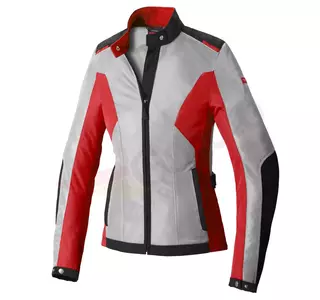Casaco têxtil para motociclistas Spidi Solar Net Lady vermelho cinza M-1