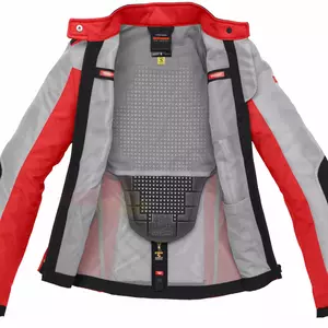Casaco têxtil para motociclistas Spidi Solar Net Lady vermelho cinza M-3