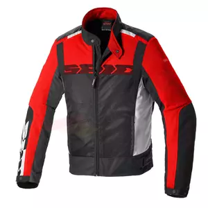 Spidi Solar Net Sport giacca da moto in tessuto nero e rosso L-1