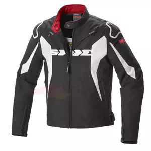 Spidi Sport Warrior Tex υφασμάτινο μπουφάν μοτοσικλέτας μαύρο και λευκό M-1