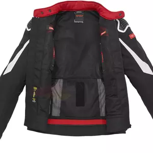 Spidi Sport Warrior Tex jachetă de motocicletă din material textil negru și alb L-3