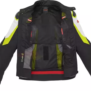 Spidi Sport Warrior Tex tekstilna motoristična jakna črno-bela-fluo S-3