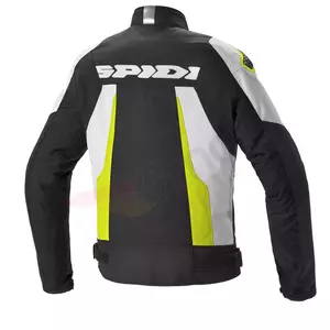 Spidi Sport Warrior Tex giacca da moto in tessuto nero-bianco-fluo 2XL-2