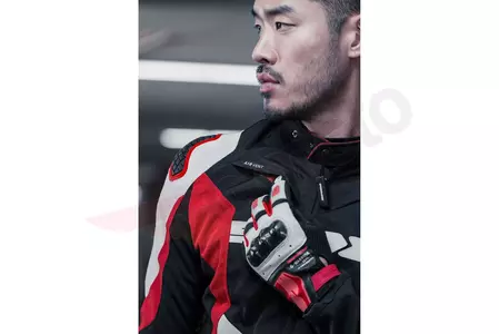 Spidi Sport Warrior Tex textilná bunda na motorku čierna, biela a červená M-7