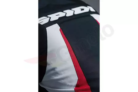 Spidi Sport Warrior Tex tekstila motocikla jaka melna, balta un sarkana L-8
