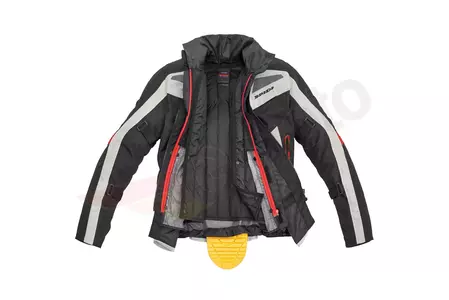 Spidi Voyager Evo H2Out giacca da moto in tessuto nero, grigio e rosso XL-3