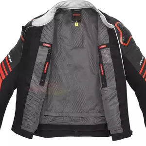 Veste de moto Spidi Bolide en cuir noir, blanc et rouge 50-3