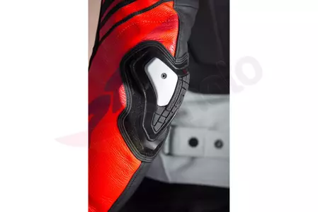 Veste de moto Spidi Bolide en cuir noir, blanc et rouge 50-7
