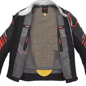 Spidi Bolide črna, bela in rdeča usnjena motoristična jakna 52-4