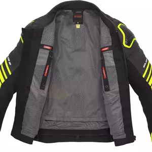 Spidi Bolide jachetă de motocicletă din piele negru-alb-fluo 52-3