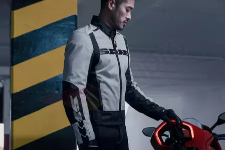 Spidi Solar Tex tekstila motocikla jaka melnā un pelnu krāsā M-7