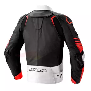 Spidi Bolide Перфорирано черно, бяло и червено кожено яке за мотоциклет 48-2