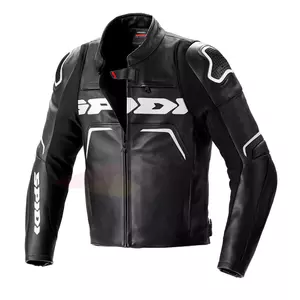 Spidi Evorider 2 Leder-Motorrad-Jacke schwarz und weiß 46-1