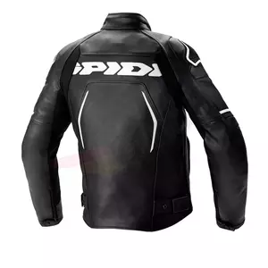 Spidi Evorider 2 Leder-Motorrad-Jacke schwarz und weiß 46-2