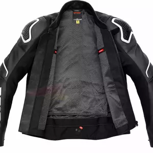 Spidi Evorider 2 Leder-Motorrad-Jacke schwarz und weiß 48-3