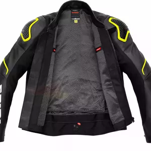 Spidi Evorider 2 giacca da moto in pelle nero-fluo 52-3