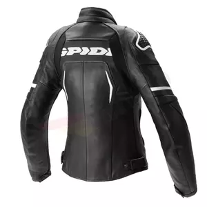 Spidi Evorider 2 Lady negro y blanco chaqueta de cuero de la motocicleta de las mujeres 38-2