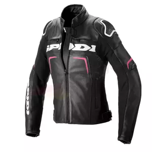 Ženska kožna motociklistička jakna Spidi Evorider 2, crna i roza 38-1