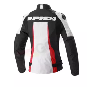 Motorcykeljakke i tekstil til kvinder Spidi Sport Warrior Tex Lady sort, hvid og rød S-2
