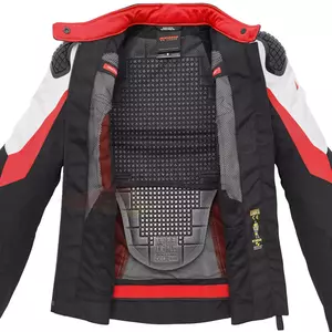 Chaqueta textil de moto para mujer Spidi Sport Warrior Tex Lady negra, blanca y roja S-3
