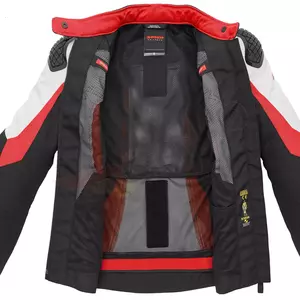 Chaqueta textil de moto para mujer Spidi Sport Warrior Tex Lady negra, blanca y roja S-4
