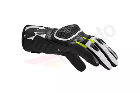 Spidi G-Warrior γάντια μοτοσικλέτας μαύρο-λευκό-φλούο S-2