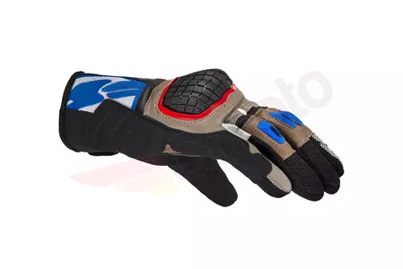 Spidi G-Warrior mănuși de motocicletă negru-maro-albastru M-2
