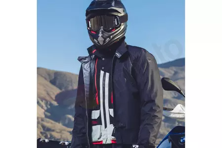 Spidi Allroad textilní bunda na motorku černá popelavá červená M-8