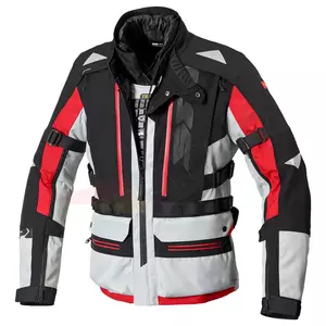 Spidi Allroad jachetă de motocicletă din material textil negru roșu cenușă L - D233497L
