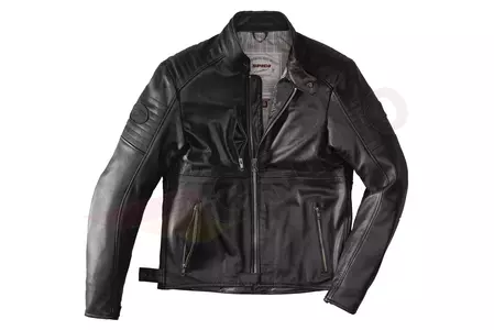 Spidi Clubber spēcīgi melna ādas motocikla jaka 56 - P20553656
