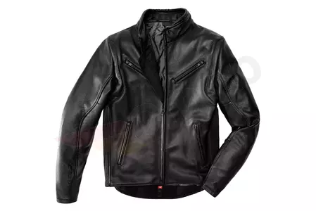Spidi premium chaqueta de moto de cuero negro 46-1