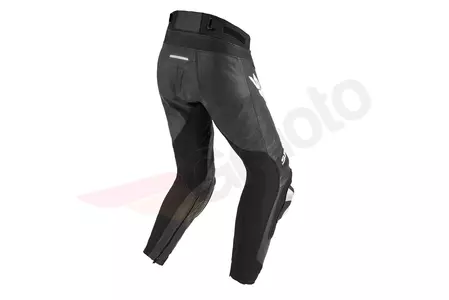 Spidi RR Pro 2 Pantalones cortos de moto de cuero blanco y negro 50-2