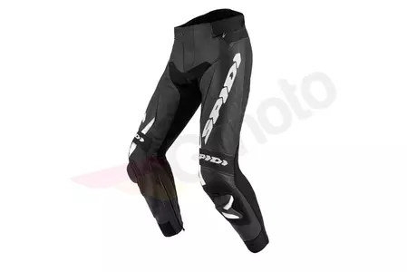 Spidi RR Pro 2 Wind pantaloni de motocicletă din piele neagră și albă 50-1