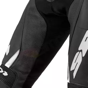 Pantalon de moto Spidi RR Pro 2 Wind en cuir noir et blanc 52-3