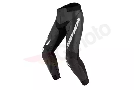 Spidi Teker 2 pantaloni de motocicletă din piele neagră și albă 50 - Q4801150