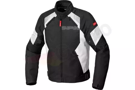 Текстилно яке за мотоциклет Spidi Flash Evo черно и бяло M-1