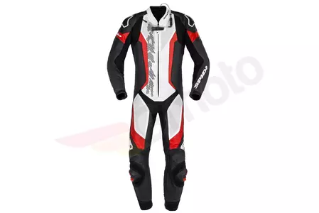 "Spidi Laser Pro" perforuotas baltos, juodos ir raudonos spalvų vientisas odinis motociklininko kostiumas 48 - Y15401448