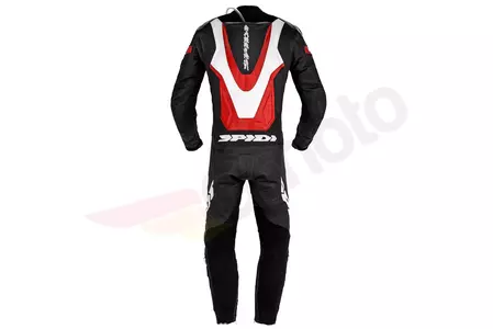 "Spidi Laser Pro" perforuotas baltos, juodos ir raudonos spalvų vientisas odinis motociklininko kostiumas 48-2