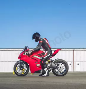 "Spidi Laser Pro" perforuotas baltos, juodos ir raudonos spalvų vientisas odinis motociklininko kostiumas 50-4