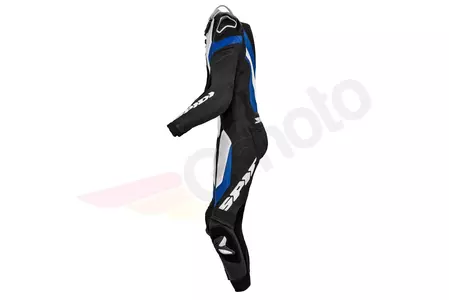 "Spidi Laser Pro" perforuotas baltos-juodos-mėlynos spalvos vientisas odinis motociklininko kostiumas 46-3