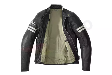 Spidi Vintage chaqueta de moto de cuero blanco y negro 48-4