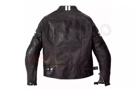 Spidi Vintage chaqueta de moto de cuero marrón y blanco 58-3