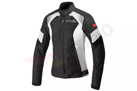 Motorcykeljacka i textil för kvinnor Spidi Flash Evo Lady svart och vit 2XL - T2760112XL