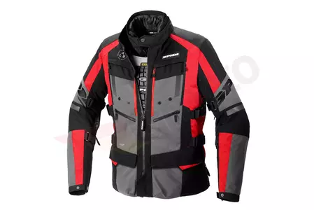 Spidi 4Season Evo tekstilna motoristička jakna crno-sivo-crvena M-1
