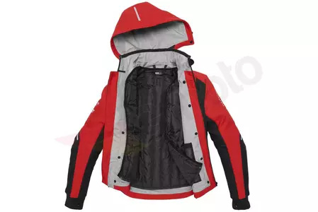 Spidi Hoodie Armour H2Out tekstiili moottoripyörä takki punainen M-3