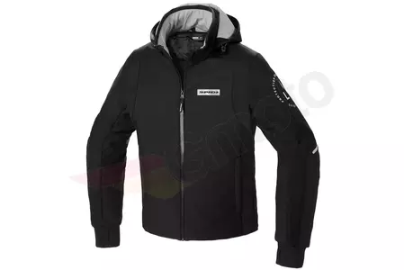 Spidi Hoodie Armour H2Out jachetă de motocicletă din material textil negru și alb M-1